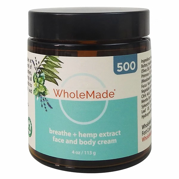 Breathe Hand and Body Cream + Hemp Extract 500mg
